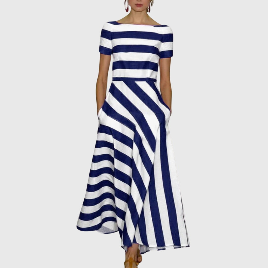 Carly™ | Striped Midi Dress