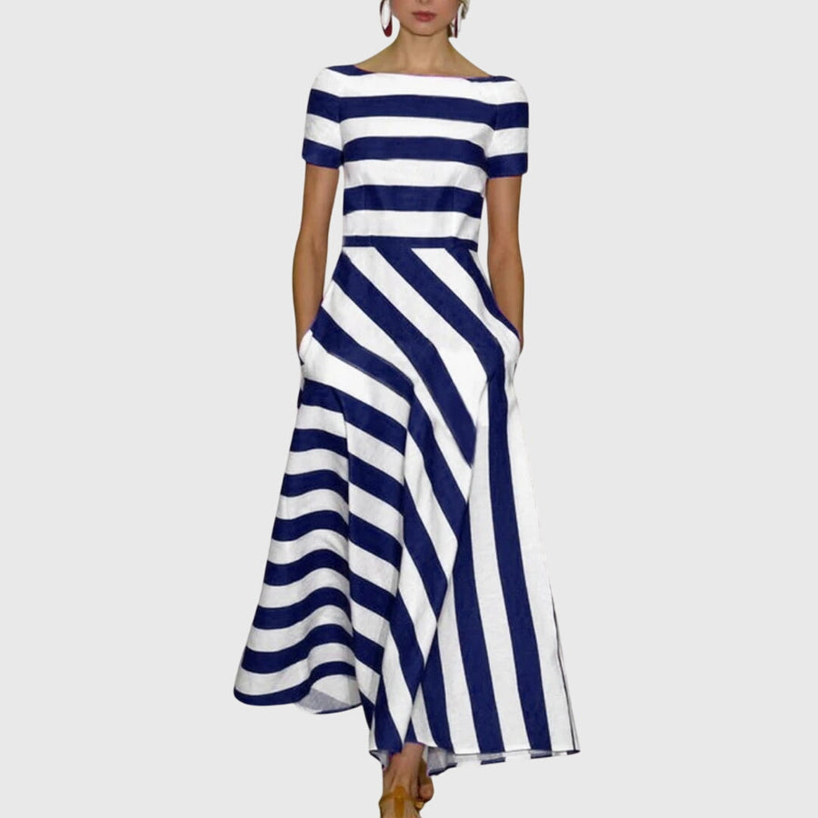 Carly™ | Striped Midi Dress