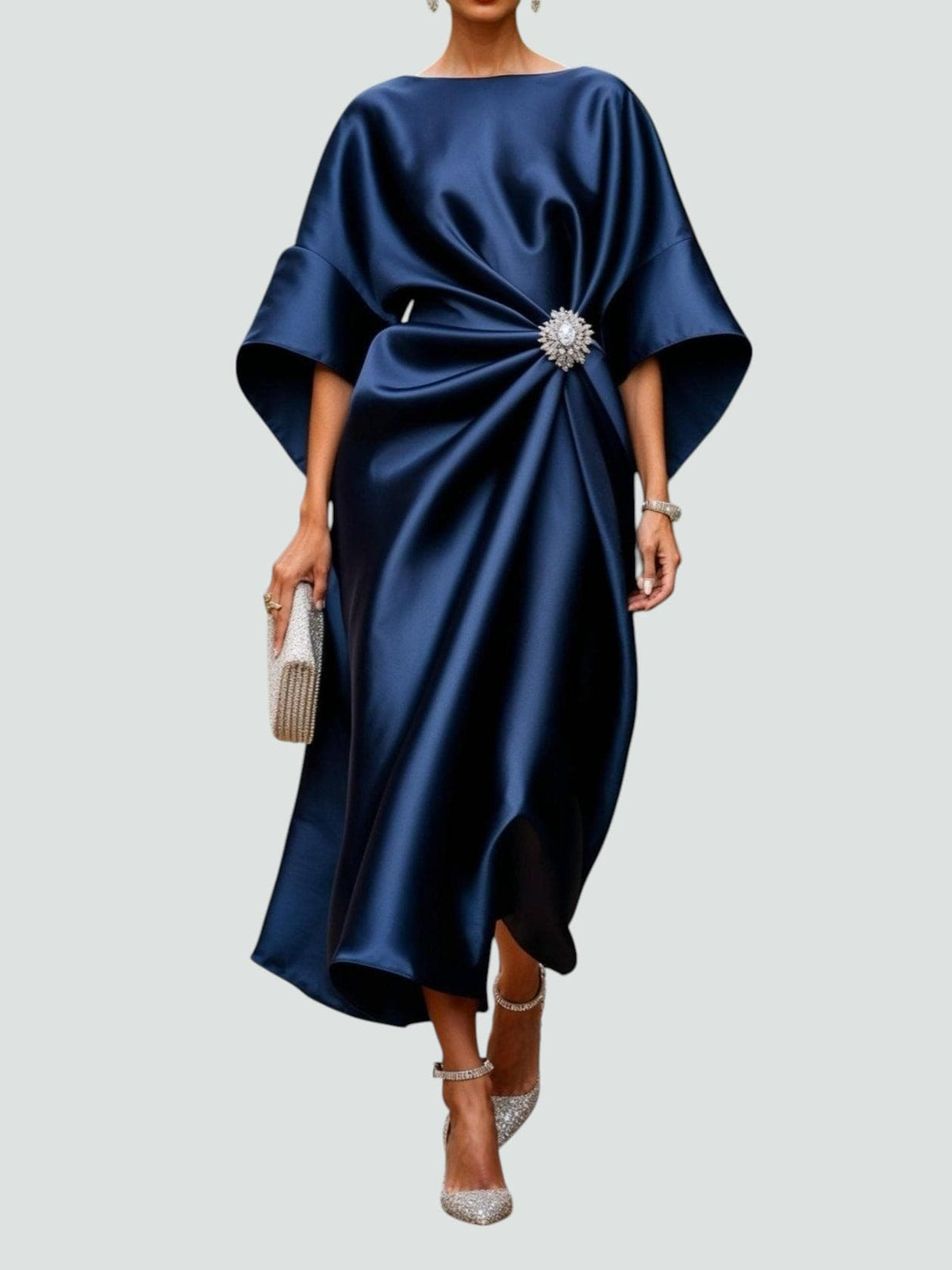 Dolores | Elegant Flowing Evening Midi Dress
