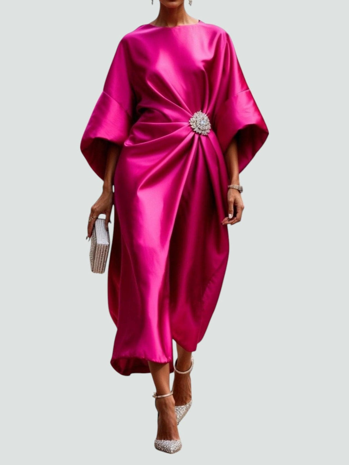 Dolores | Elegant Flowing Evening Midi Dress