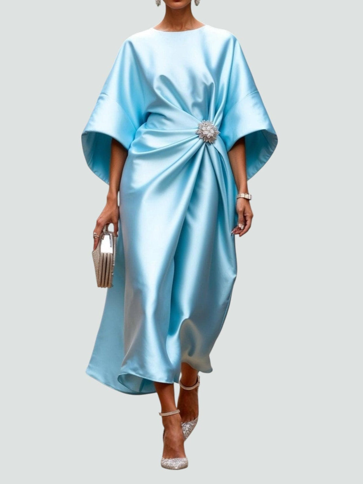 Dolores | Elegant Flowing Evening Midi Dress