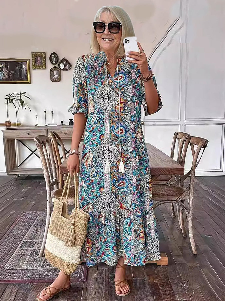 Gene | Boho Grace Midi Dress