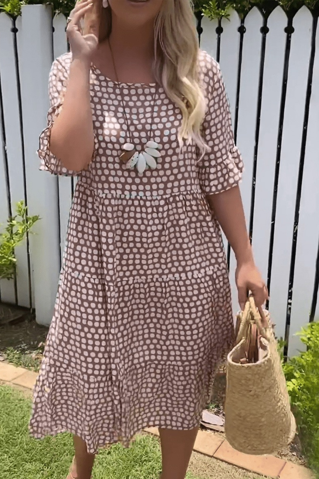 Zora | Sable Short-Sleeve Midi Dress