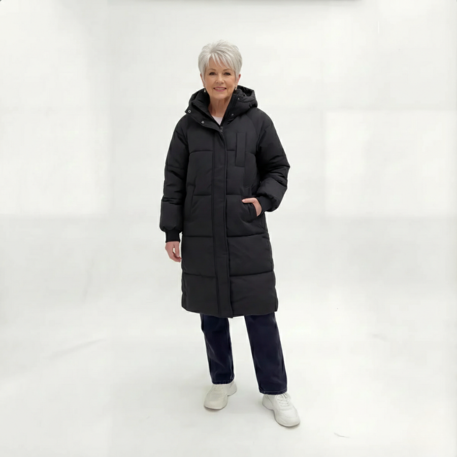 Lara - Classic Hooded Long Puffer Jacket