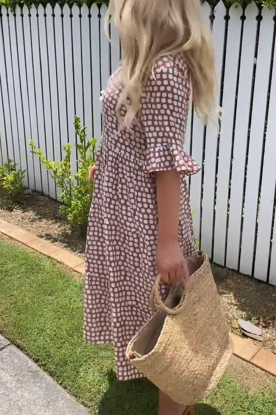 Zora | Sable Short-Sleeve Midi Dress