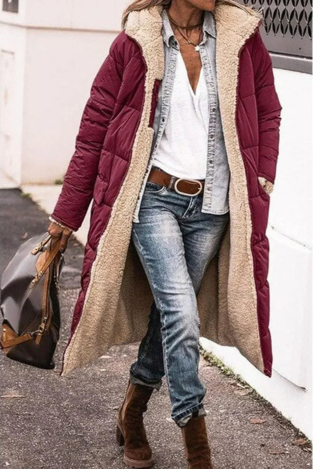 Marielle – Reversible Long Winter Jacket