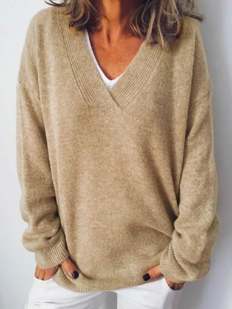 Sabrina | V-Neck Cashmere Pullover