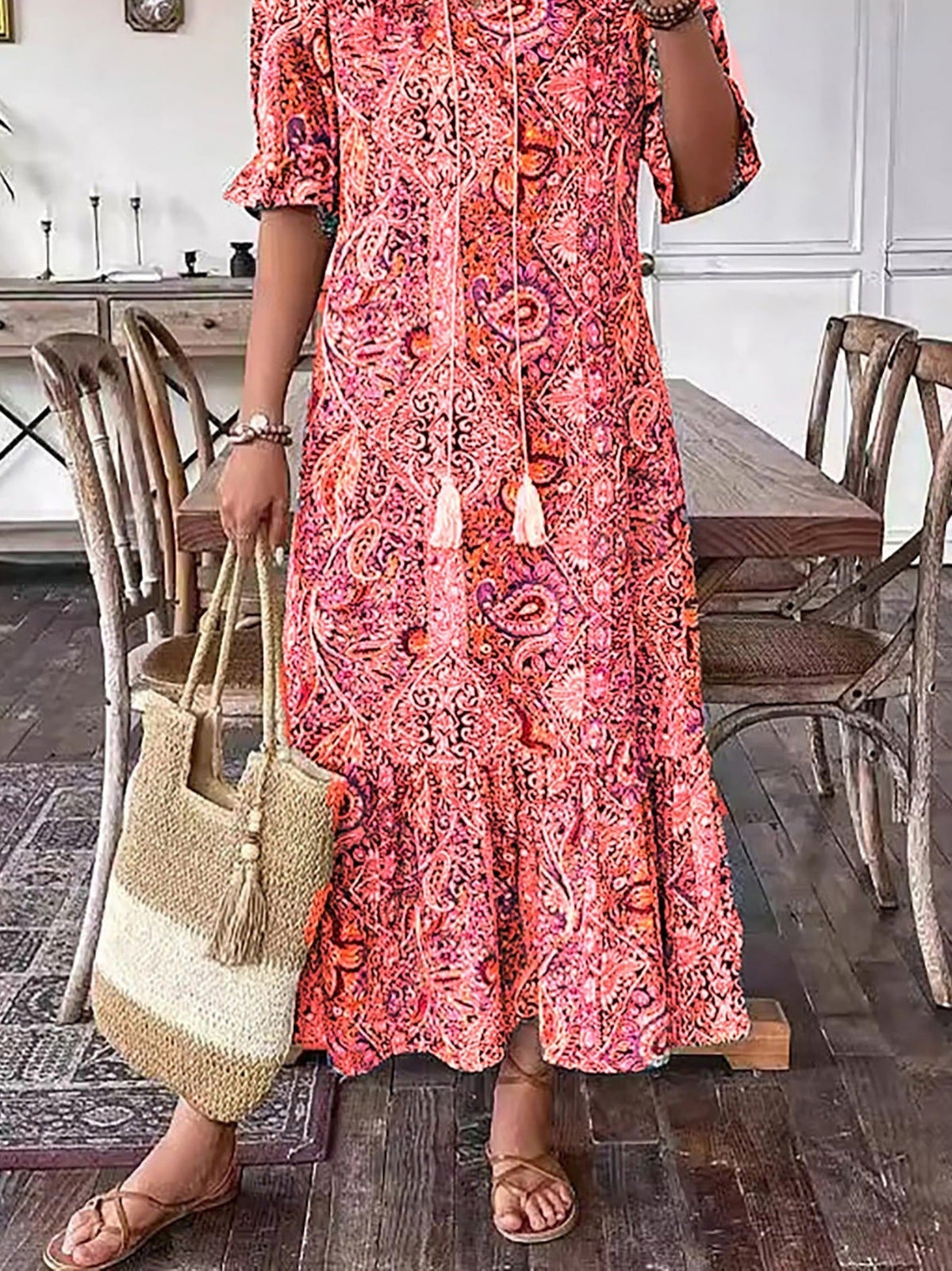 Gene | Boho Grace Midi Dress