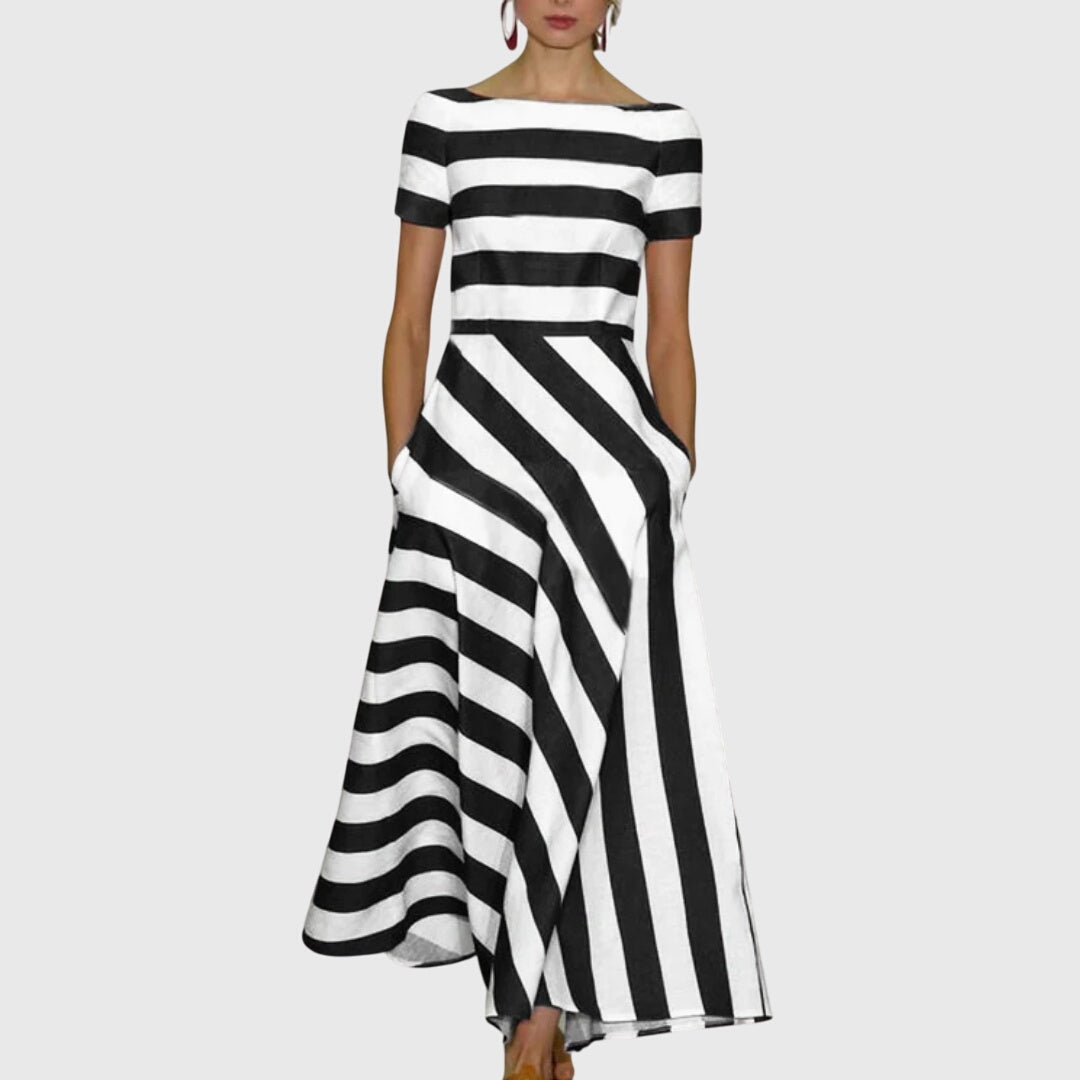 Carly™ | Striped Midi Dress