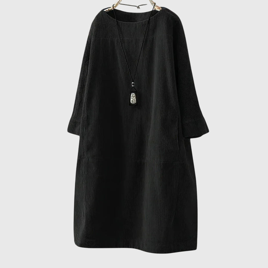Grace | Relaxed Corduroy Midi Dress