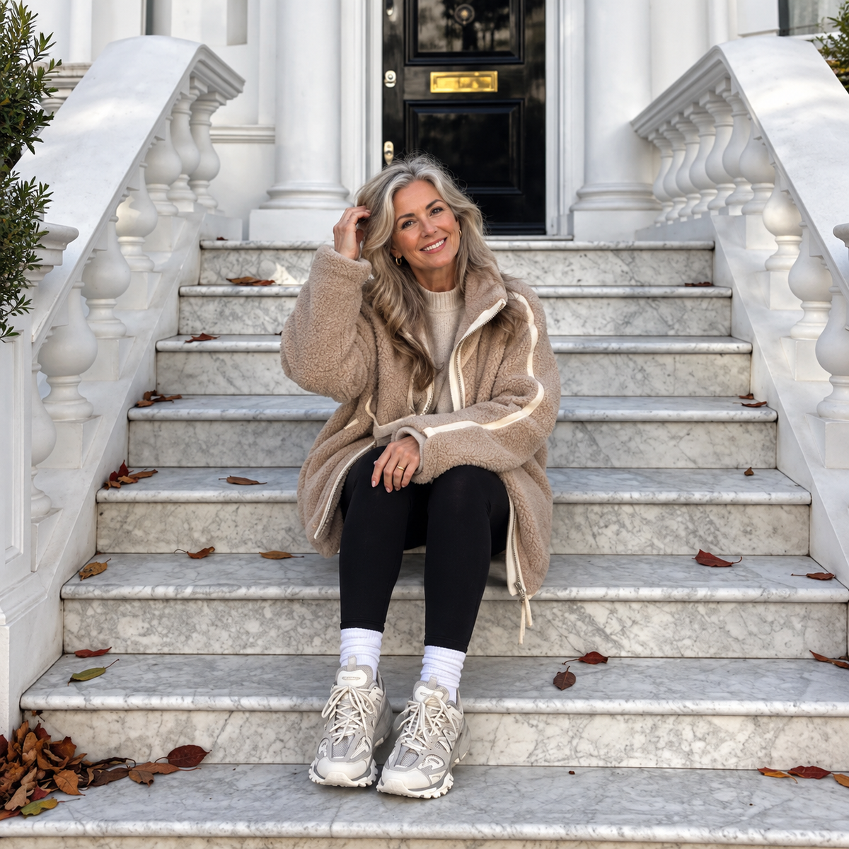 Silvana | Oversized Teddy Jacket with High Collar
