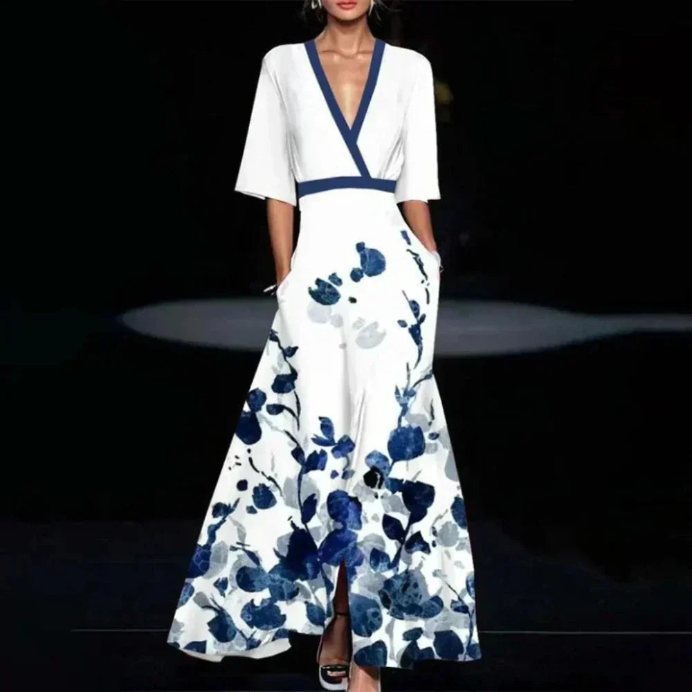 Jamie | Elegant Maxi Dress with Floral Pattern