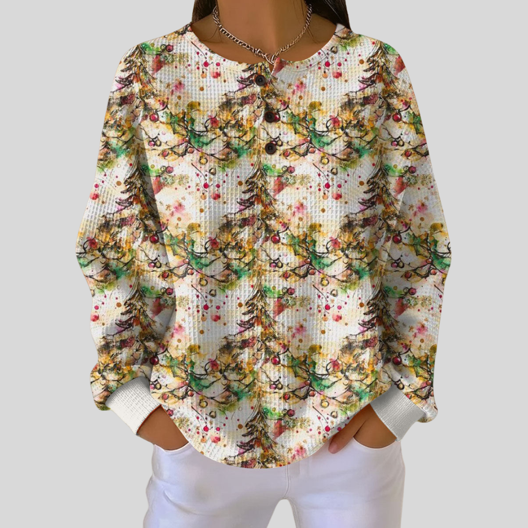 Milly | Cozy Sweater with Christmas Tree Pattern