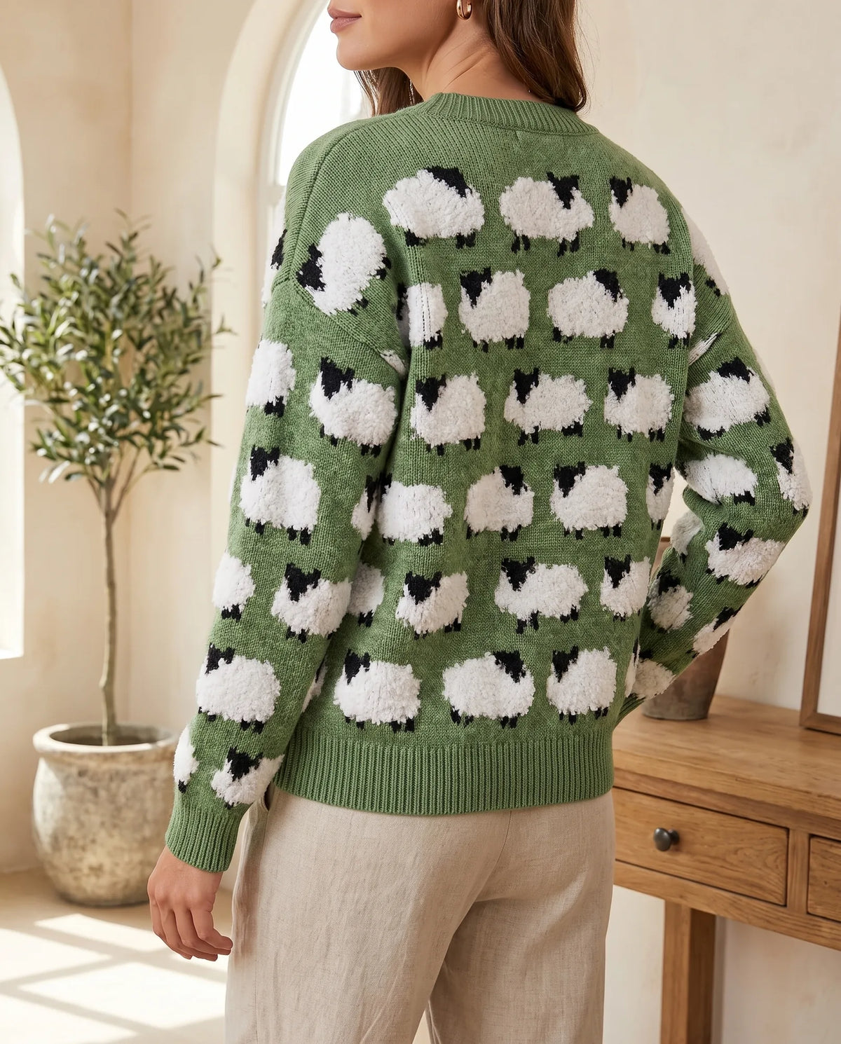 Liora | Fluffy Crew Neck Sweater