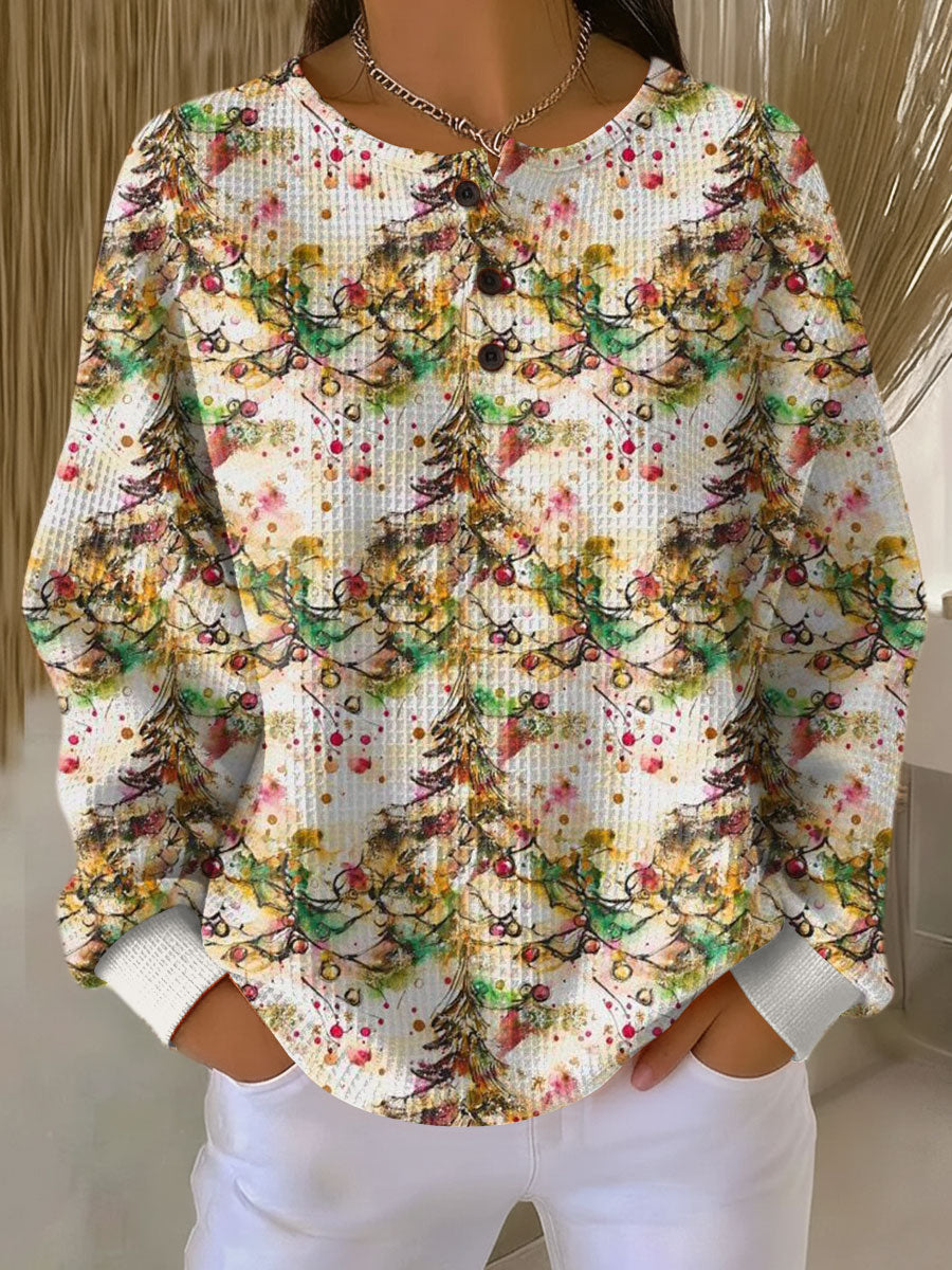 Milly | Cozy Sweater with Christmas Tree Pattern