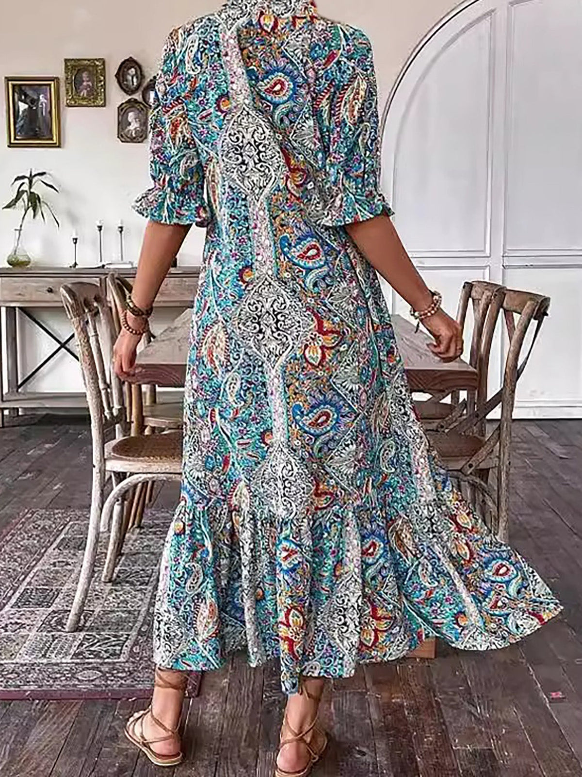 Gene | Boho Grace Midi Dress