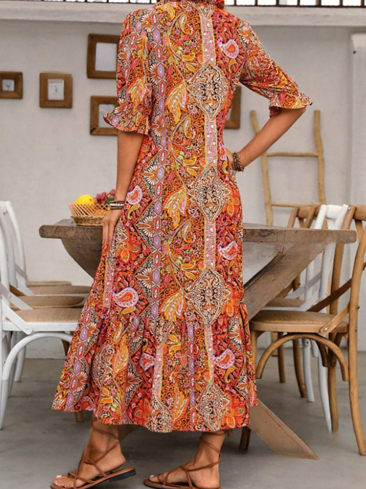 Gene | Boho Grace Midi Dress