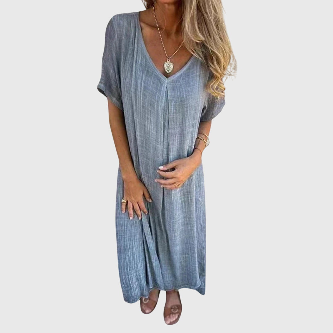 Fiona™ – Elegant Lightweight V-Neck Dress