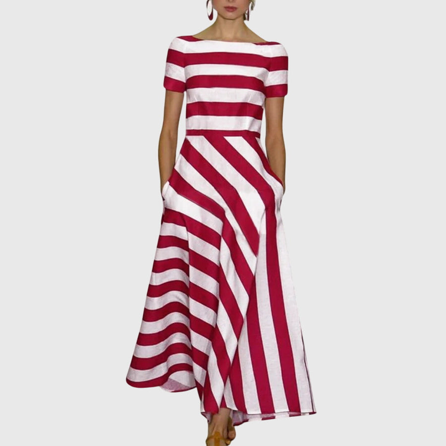 Carly™ | Striped Midi Dress