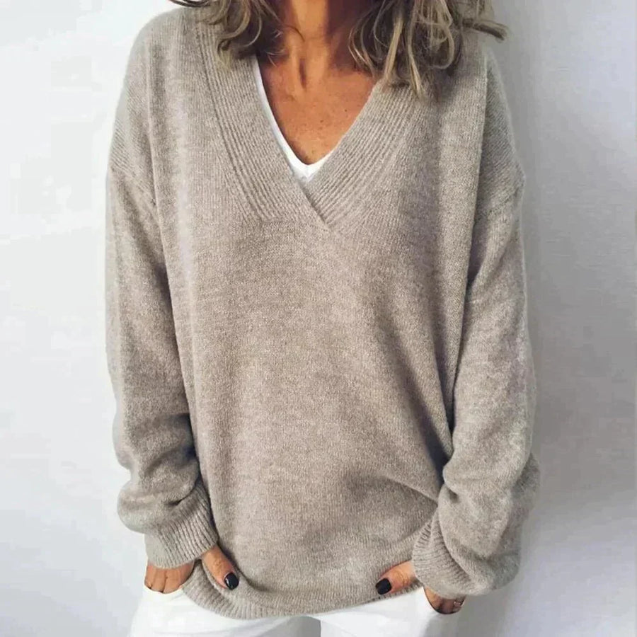 Sabrina | V-Neck Cashmere Pullover