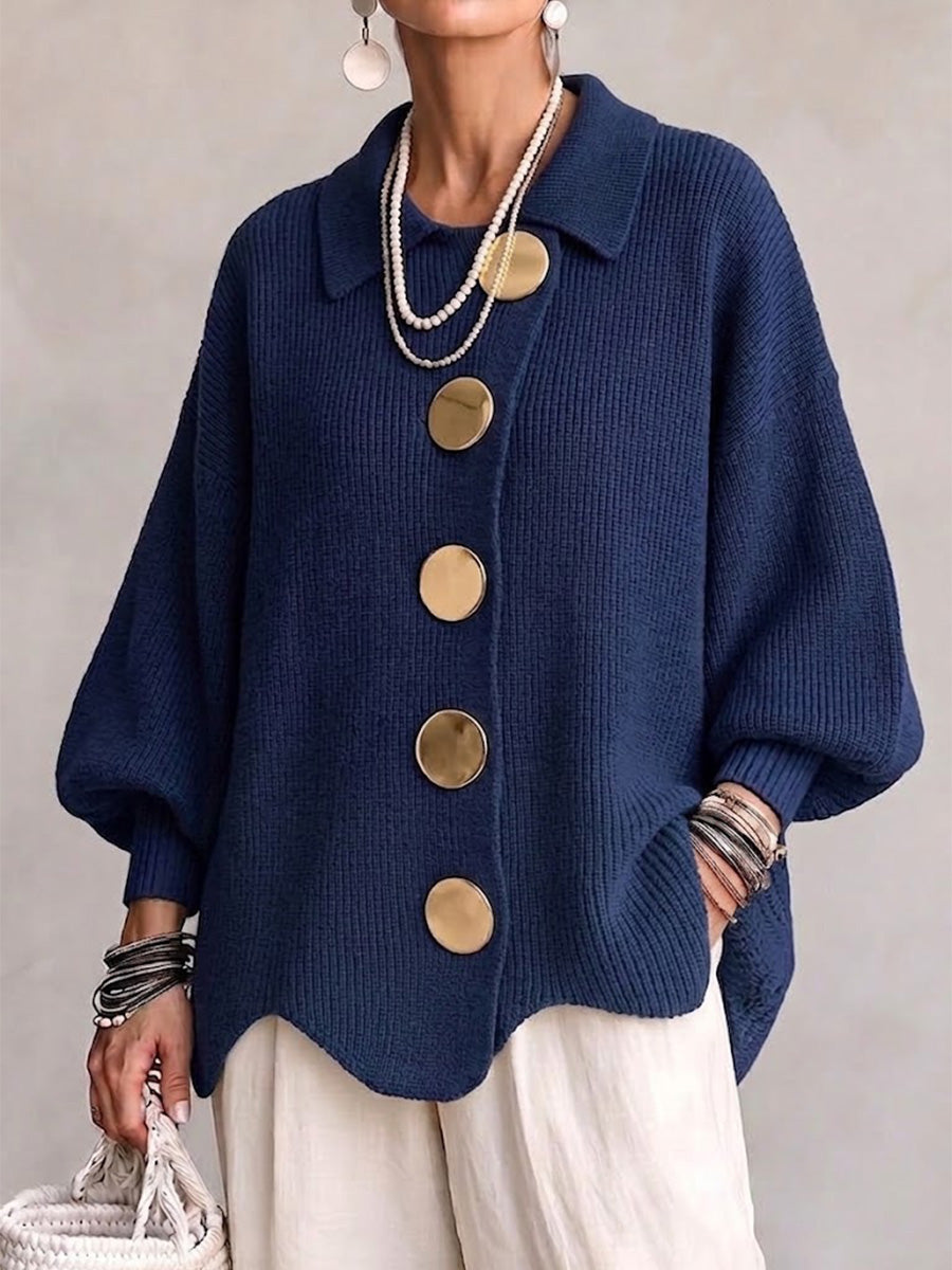Isaline™ | Oversized Collared Cardigan